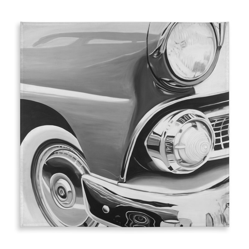 Beautiful Old Car Tablecloth - White Indoor Outdoor Decor