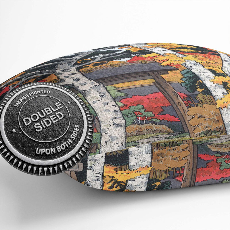 Through the Woodland by Toshi Yoshida Cushion with Filling, 40cm H x 40cm W x 15cm D
