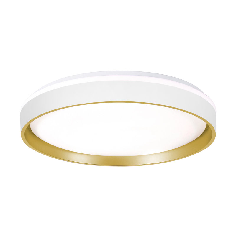 Gunver Acrylic LED Flush Mount, White, 3" H x 19" W x 19" D