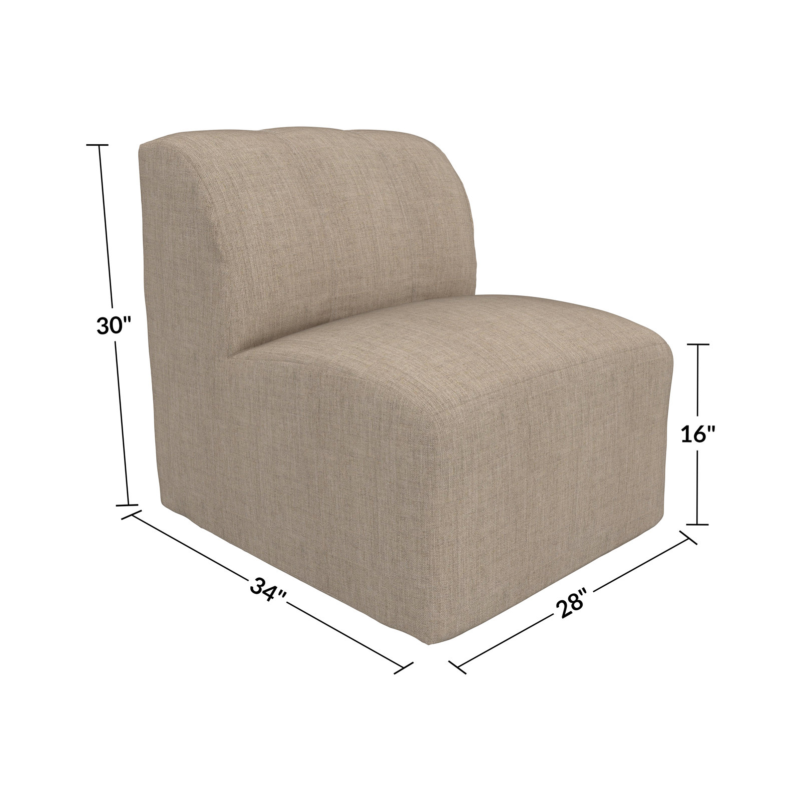 Praia Sunbrella® Patio Lounge Chair, Sunbrella® Cast Ash