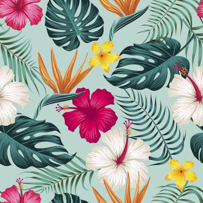 Tropical Leaves - Wrapped Canvas Print