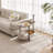 Rolling Side Table with Wheels, Oval
