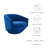 Series Performance Velvet Fabric Swivel Chair-714716890
