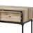 Modern Rectangular Table With Industrial Elements, Oak And Sandy Black Table, Black, Practical Storage Drawers A Stable Structure