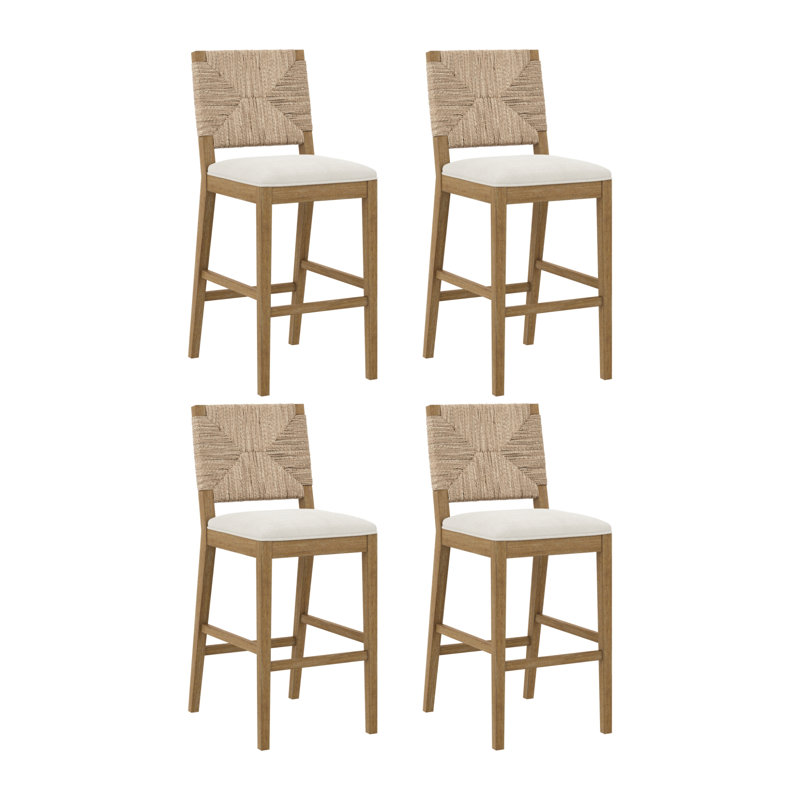 Tabouret de bar rembourré Seagrass,  Crème / brun clair, Tabouret de bar (siège d'une hauteur de 29 po), 4