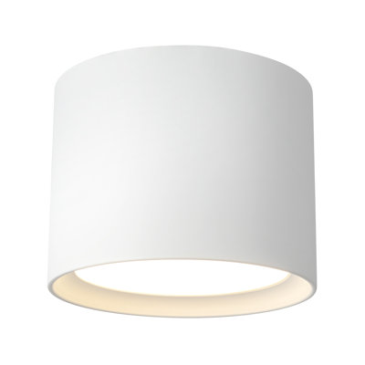 Napoleon 9-in White dimmable LED Semi-Flush Mount