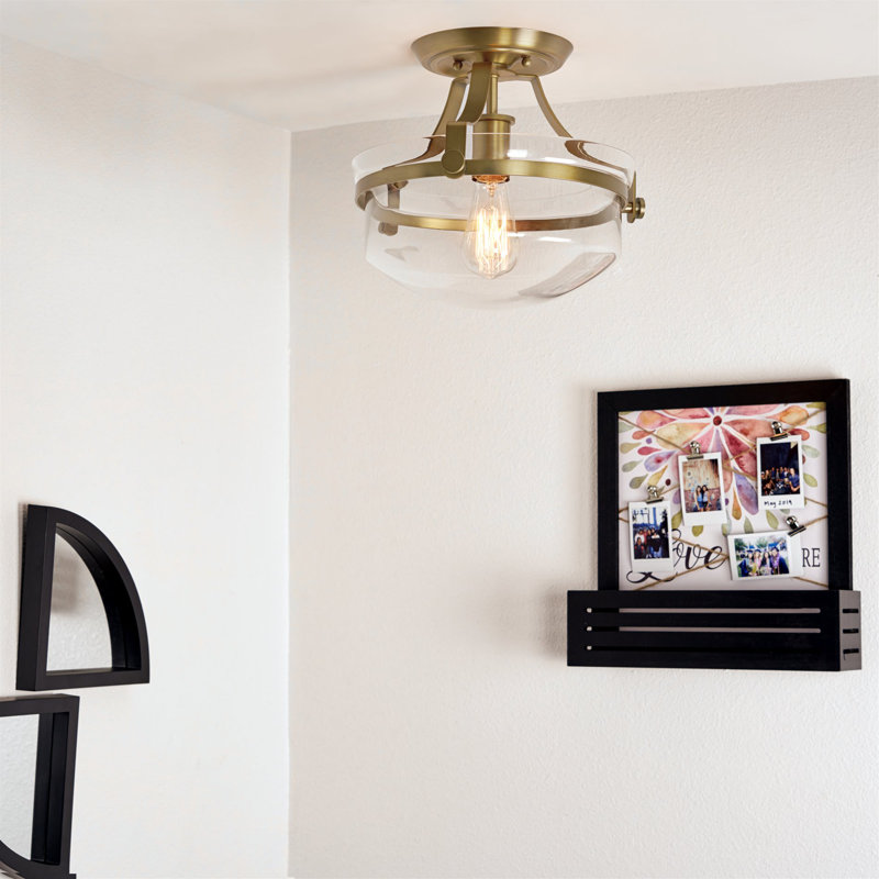 Herbiorn Glass Semi Flush Mount