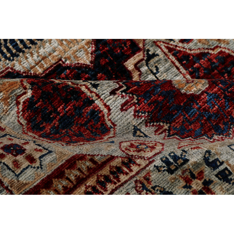 Aryana Wool Oriental Area Rug in Red