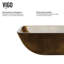 Donatello Sottile  22" L x 14" W x 5" H Rectangular Glass Vessel Bathroom Sink with 12" H Faucet