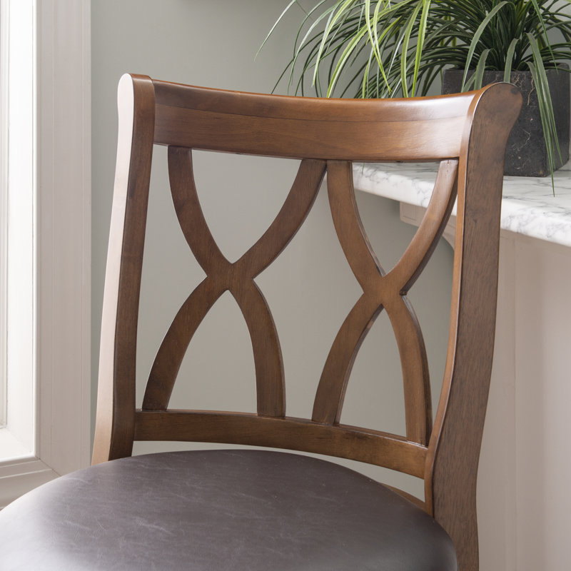 Essence Solid Wood Swivel Counter/Bar Stool, Bar Stool (30" Seat Height)