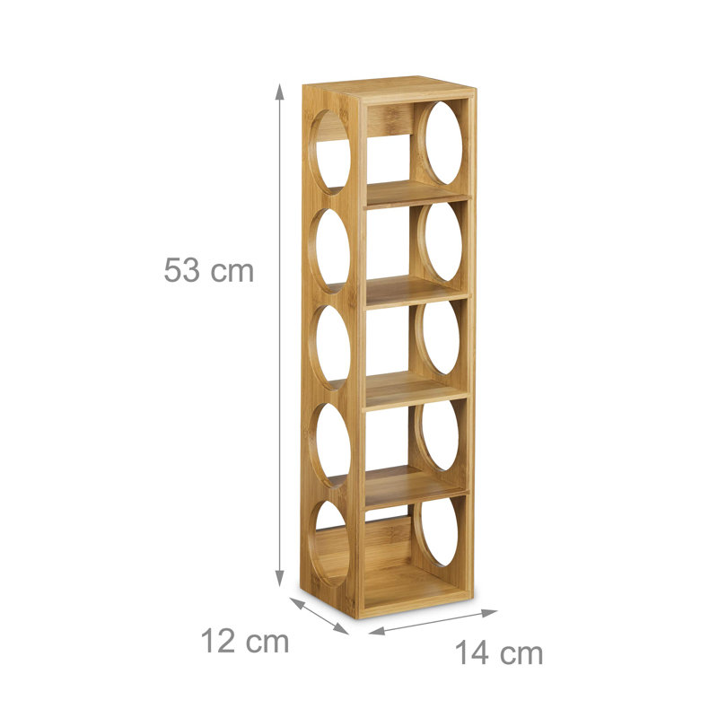 Amet Tabletop Wine Bottle Rack in Brown