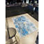 Tapis décoratif moderne à motif abstrait bleu et gris de la collection Barcelona-1353925234