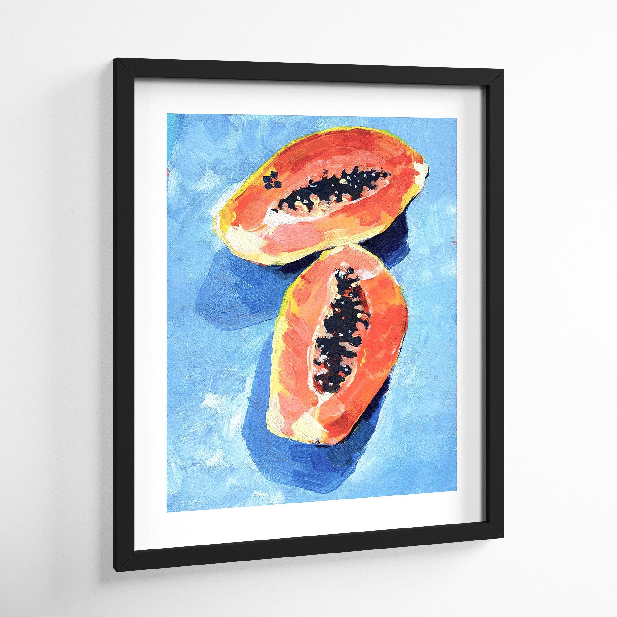 Bold Papaya II by Jennifer Paxton Parker, Black, 33" H x 28" W