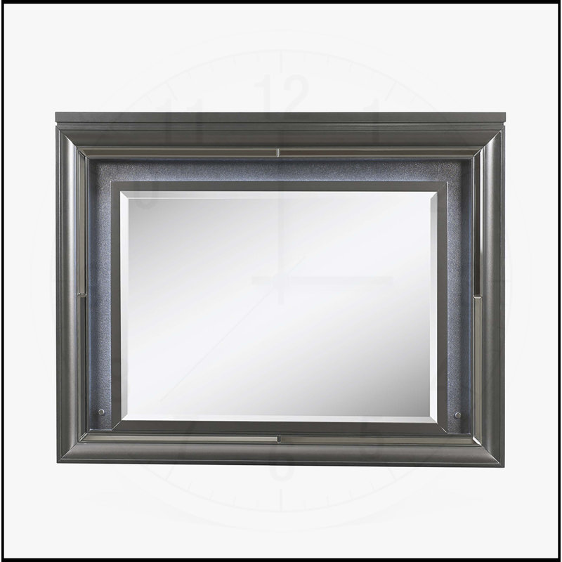 Sawyer Metallic Gray Finish Mirror W/Led