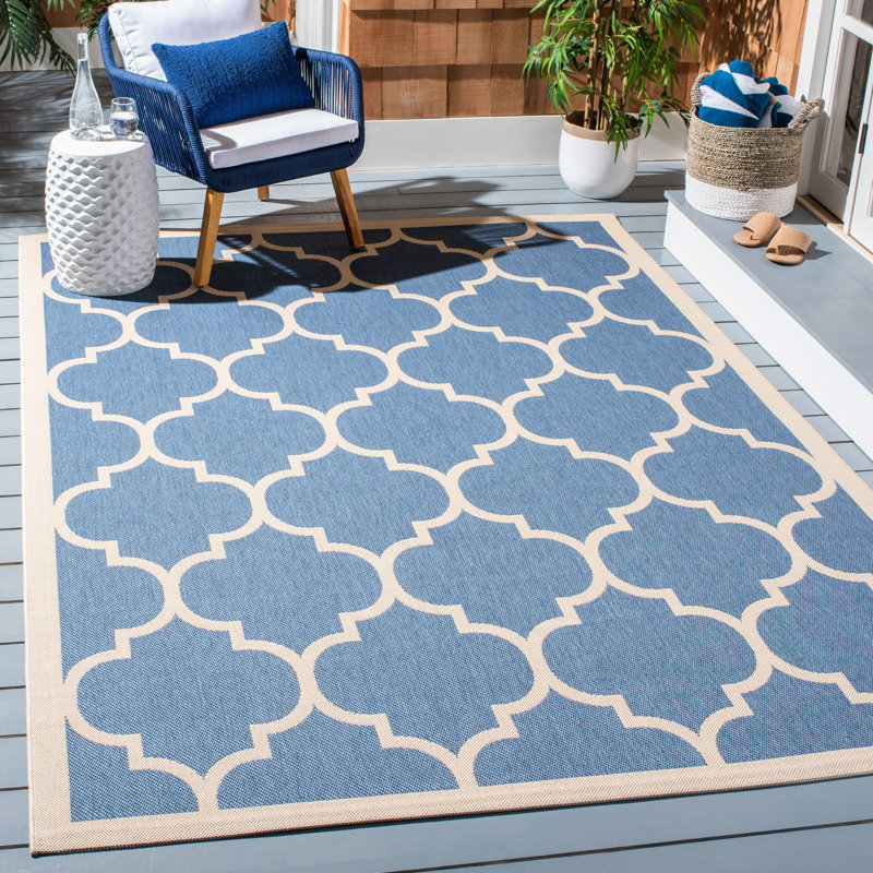 Herefordshire Performance Geometric Indoor/Outdoor Area Rug, Rectangle 9' x 12'