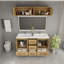 Meuble-lavabo autoportant de 60 po avec dessus double en acrylique renforcé Victoria-100853543