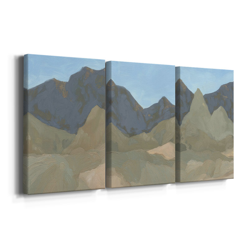Saddle Mountain I - Toile tendue avec châssis sur mesure - 3 pièces, H 12 po x l 24 po