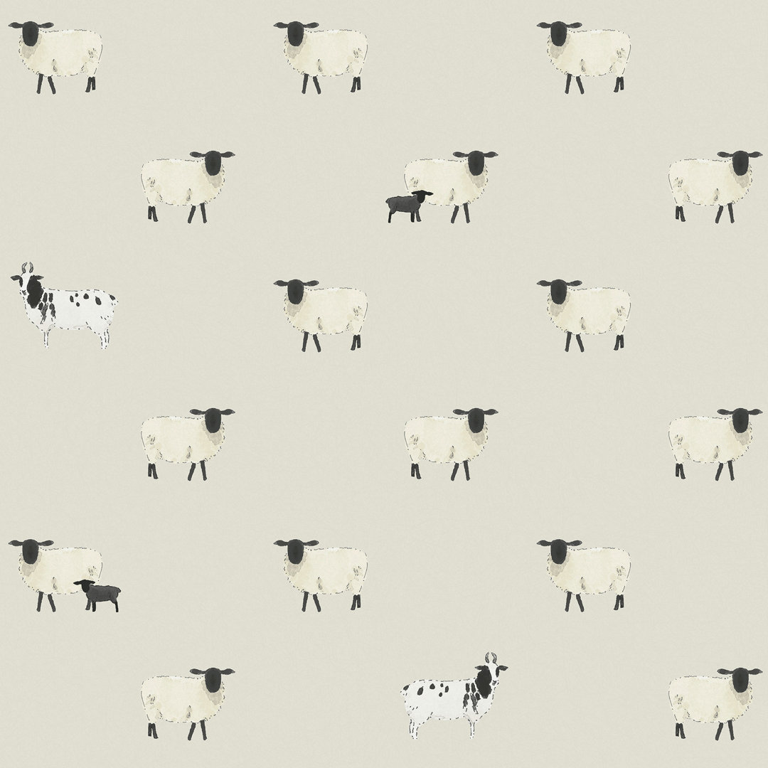 Sophie Allport Sheep Off White Wallpaper