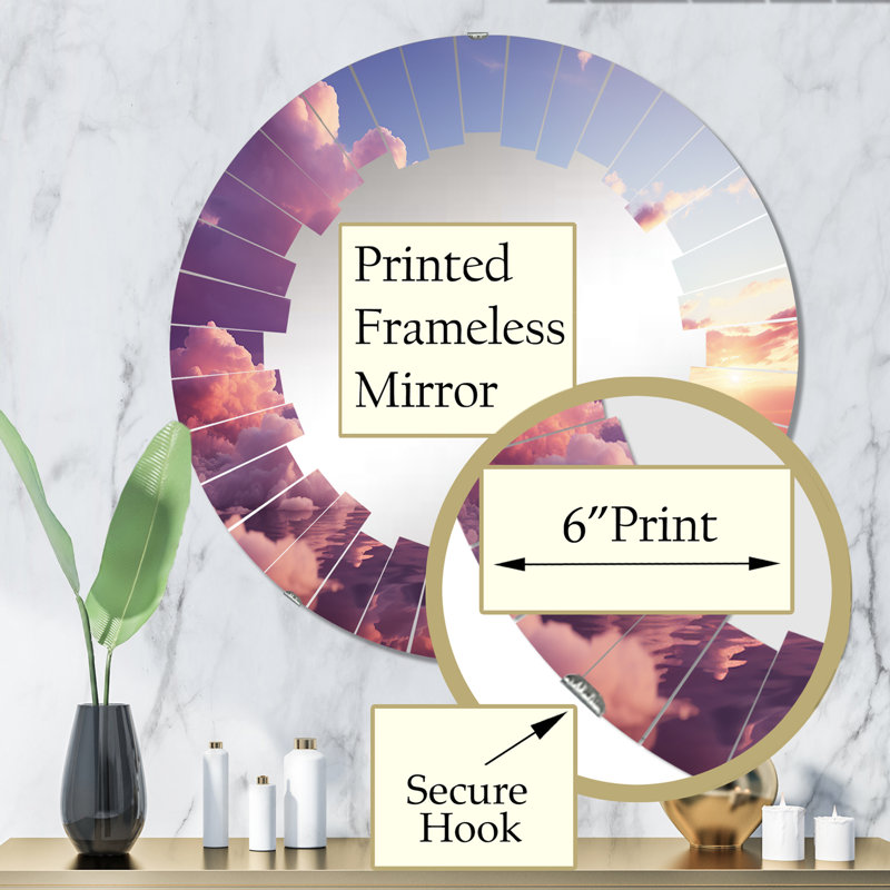 Sulser - Miroir mural rond, 32 po x 32 po