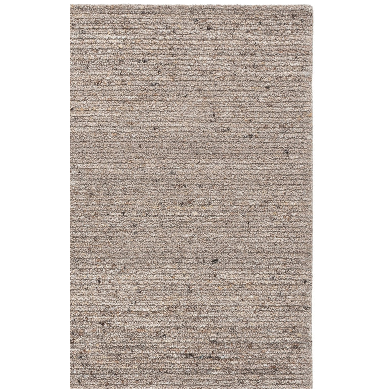Earthly Hand Tufted Wool Solid Color Indoor Rug, Rectangle 5' x 8'