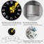 A Cloud of Yellow Paint Released into Clear Water - Modern Wall Clock-972601806