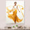 «Love And Desire Yellow Wave Woman Dancer», reproduction sur toile