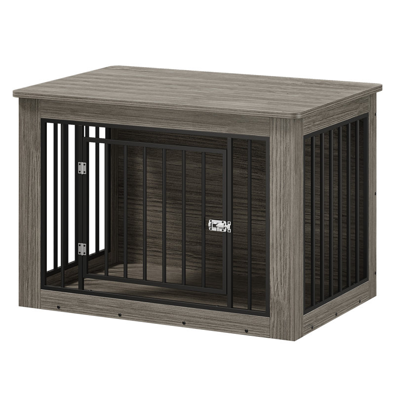 Caisse en bois pour chien, H 26,8 po x l 38,2 po x P 24 po, Gris