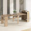 Table à manger extensible moderne avec rangement 98,43 po-953613419