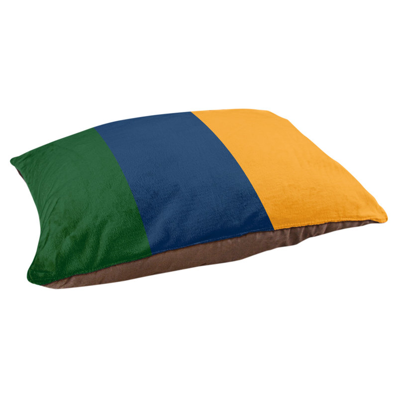 Coussin Atlanta, Vert / bleu marine / doré, Très grand (l 50 po x P 40 po x H 17 po)