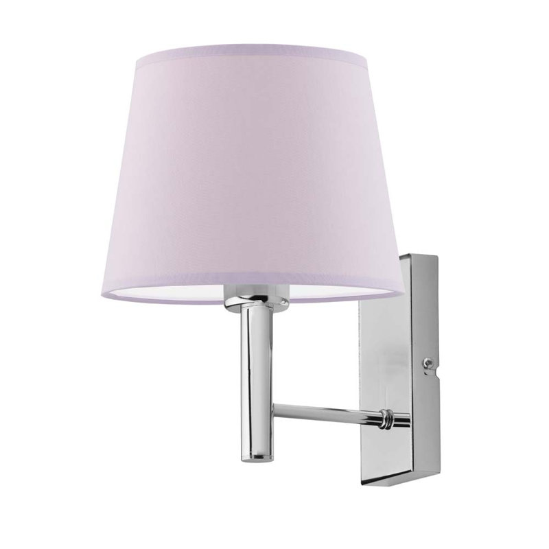 Axinia Armed Sconce, Chrome, Light Violet