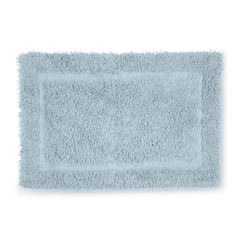 100% Ring Spun Cotton Bathroom Rugs Ultra Soft & Extra Absorbent Non-Slip Quick Dry Bath Mats, Gray