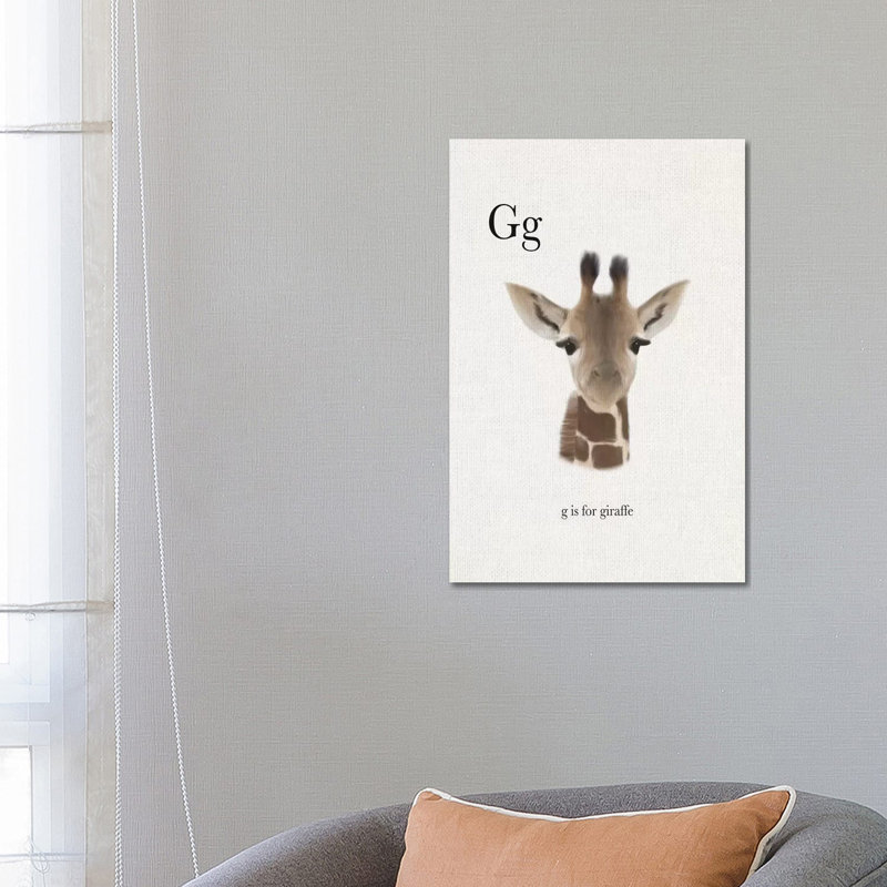G Is For Giraffe by Leah Straatsma - Wrapped Canvas Print, 101.6 cm H x 66.04 cm W x 3.175 cm D