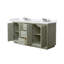 Strada 66" Freestanding Double Bathroom Vanity with Cultured Marble Top-425716850-425716860