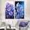 Violets Surreal Enchantment - Violets Canvas Wall Art Set Of 2