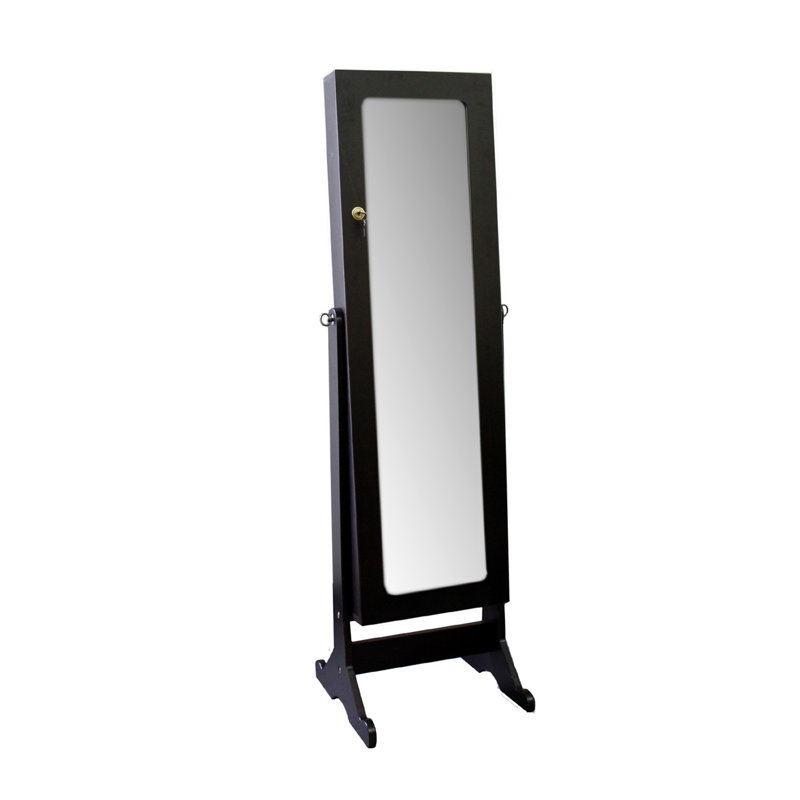 Armoire à bijoux avec miroir, Brun