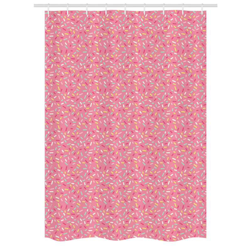 Geometric Shower Curtain with Hooks Included, 54" W x 78" L