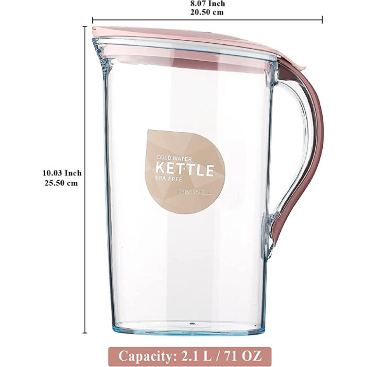 1pc Pet Single Cold Brew Pitcher, Refrigerator Side Door Water