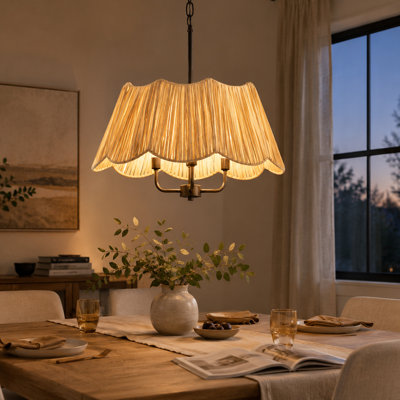 Bohemian 3-Light Pendant Light With Adjustable Chain,, Matte Black Finish For Dining Room Kitchen Island