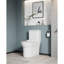Toilette monobloc allongée au sol 1,1 / 1,6 GPF, certifiée CUPC, certifié Watersense, céramique, couleur blanche, siège à fermeture en douceur