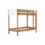 Lit superposé simple tapissier au-dessus du lit - Confort polaire, durabilité en bois d'hévéa, garde-corps, rangement spacieux sous le lit