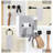 9 Pieces Bathroom Hardware Accessories Set Towel Bar Set Wall Mounted
