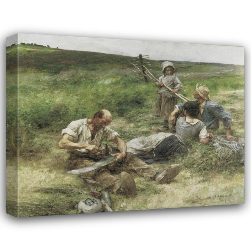 "Haymaker" par Léon Augustin Lhermitte - Art mural sur toile tendue avec châssis, H 24 po x l 17 po