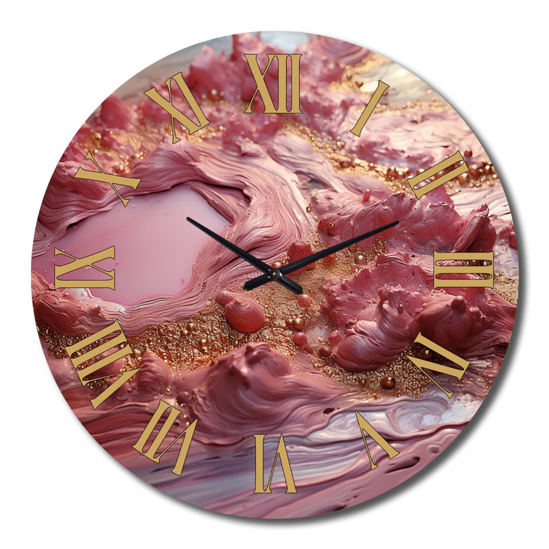 Horloge murale rose, Très grand