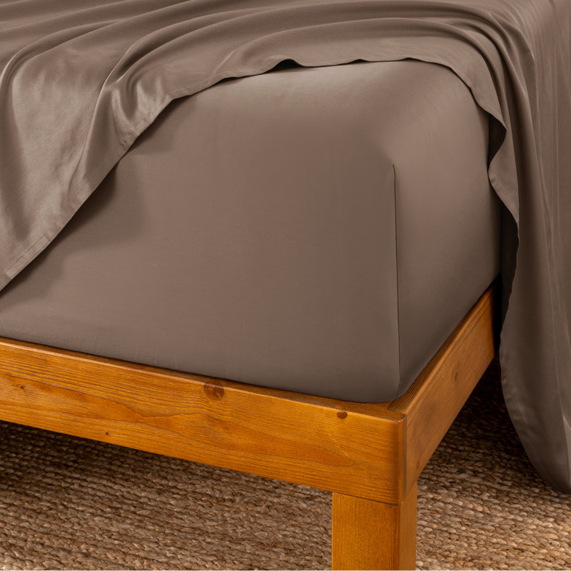 Drap-housse en rayonne de bambou, Drap-housse grand, Taupe
