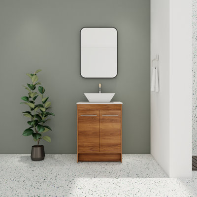 Meuble-lavabo simple 24,07 po avec plateau en pierre Kanin