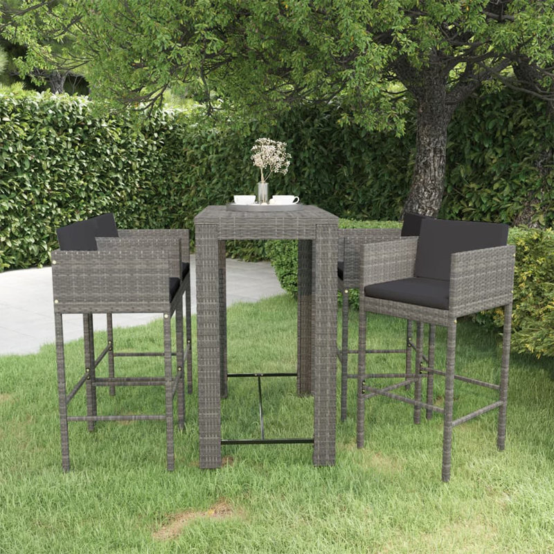 Bar Set Steel Frame Material, Dark Gray, Gray