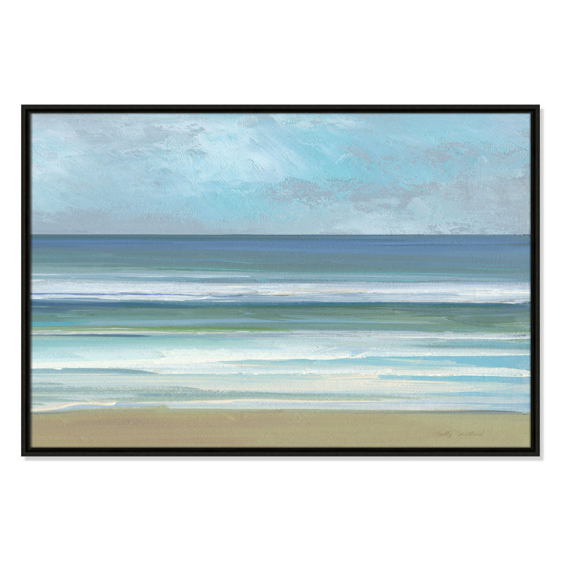 «Gentle Waves II» par Sally Swatland, H 25,5 po x l 37,5 po, Espresso