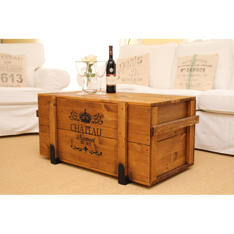 Dion Solid Wood Coffee Table, 46cm H x 98cm W x 55cm D