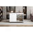 Versatile Movable Storage Cabinet Island With Multiple Compartments And Shelves