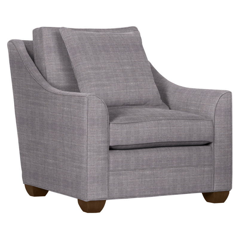 Chaise 37,5 po Nicholas, Chenille nomade ardoise Crypton®, La Havane